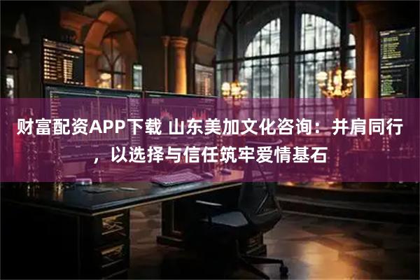 财富配资APP下载 山东美加文化咨询：并肩同行，以选择与信任筑牢爱情基石